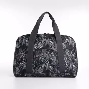 Сумка дорожная на молнии, наружный карман, цвет серый