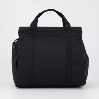 Сумка дорожная на молнии, наружный карман, длинный ремень, цвет чёрный