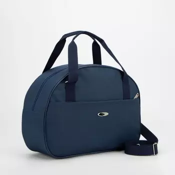 Сумка дорожная на молнии, наружный карман, крепление для чемодана, цвет синий