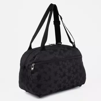 Сумка дорожная на молнии, наружный карман, регулируемые ручки, цвет чёрный