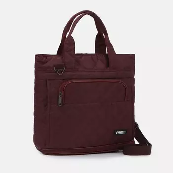 Сумка дорожная на молнии, с увеличением, наружный карман, длинный ремень, цвет бордовый