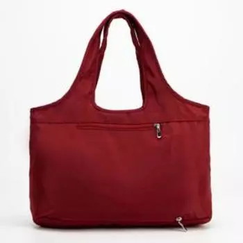 Сумка дорожная, отдел на молнии, 5 наружных карманов, цвет бордовый