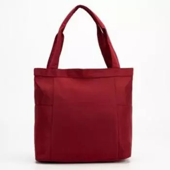 Сумка дорожная, отдел на молнии, 5 наружных карманов, цвет бордовый