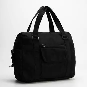 Сумка дорожная, отдел на молнии, 5 наружных карманов, цвет чёрный