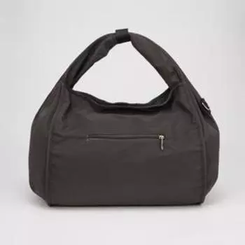 Сумка дорожная, отдел на молнии, наружный карман, длинный ремень, цвет серый