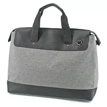 Сумка дорожная на молнии Bagsland, наружный карман, длинный ремень серая