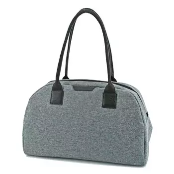 Сумка дорожная ВД40-00310, цвет серый, текстиль со вставками из натуральной кожи, 43х14х26 см 1000