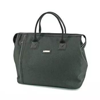 Сумка дорожная на молнии Bagsland, наружный карман, длинный ремень, чёрная