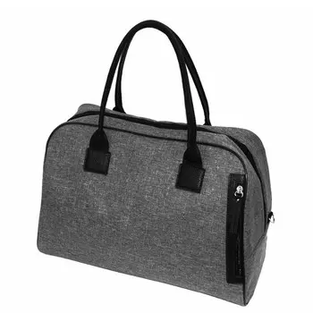 Сумка дорожная ВД44-05311, цвет серый, водонепроницаемая ткань со вставками из натуральной кожи, 44х