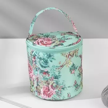 Сумка-футляр «Розы», 1 люверс, d = 14 14,5 см, цвет разноцветный