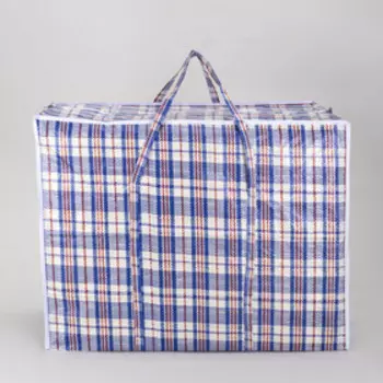 Сумка хозяйственная, 115 л, цвет синий/белый