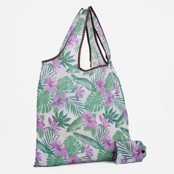 Сумка хозяйственная без застежки, цвет серый/разноцветный