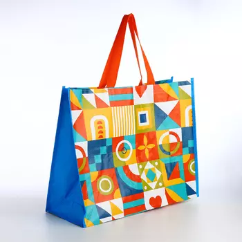 Сумка хозяйственная без застёжки, цвет разноцветный