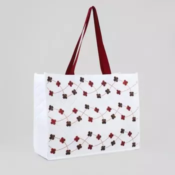 Сумка хозяйственная на кнопке, цвет белый