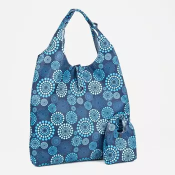 Сумка хозяйственная на кнопке, цвет синий