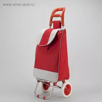 Сумка-тележка хозяйственная на шнуре, цвет красный
