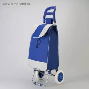 Сумка-тележка хозяйственная на шнуре, цвет синий