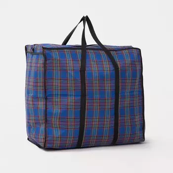 Сумка хозяйственная на молнии, 68л, цвет синий