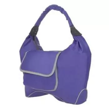 Сумка хозяйственная на молнии, цвет фиолетовый