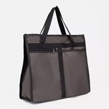 Сумка хозяйственная на молнии, цвет зелёный