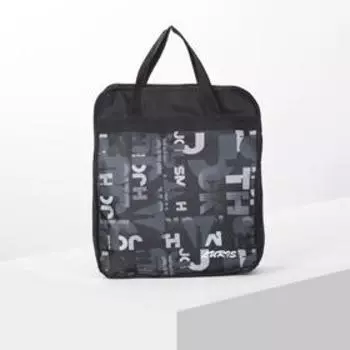 Сумка хозяйственная на молнии, наружный карман, цвет чёрный