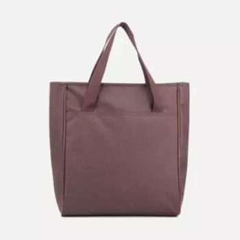 Сумка хозяйственная на молнии, наружный карман, цвет красно-коричневый