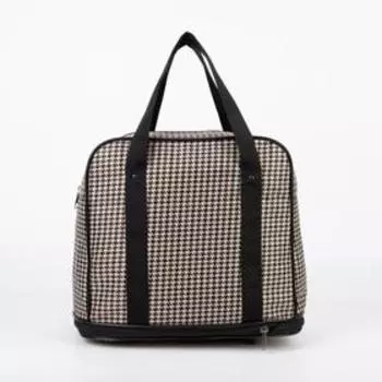 Сумка хозяйственная на молнии, с увеличением, наружный карман, цвет бежевый