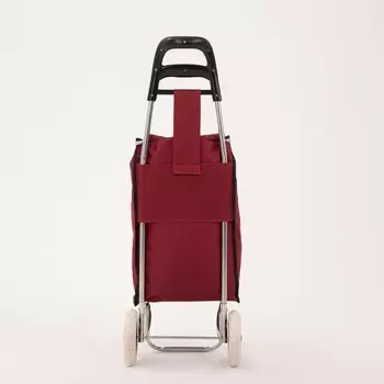 Сумка-тележка хозяйственная на шнуре, цвет бордовый