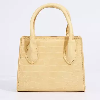 Сумка из искусственной кожи, бежевый цвет