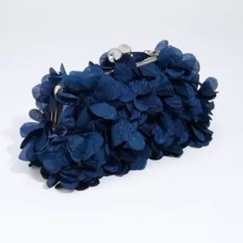 Сумка женская на фермуаре, цвет синий