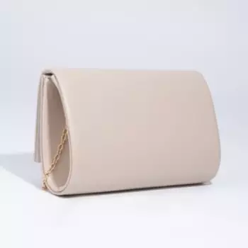 Сумка-клатч на клапане, цвет бежевый