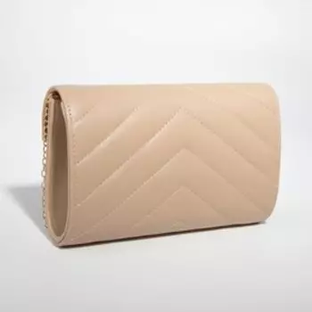 Сумка-клатч на клапане, цвет бежевый