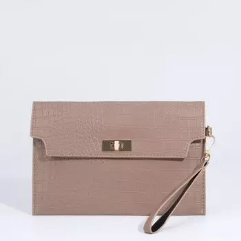 Сумка женская на клапане, цвет бежевый