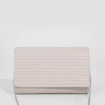 Сумка-клатч на клапане, цвет бежевый