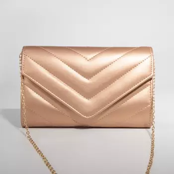 Сумка женская на магните, цвет бронзовый