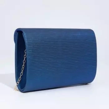 Сумка-клатч на клапане, цвет синий