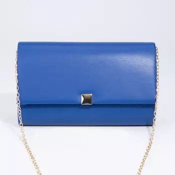 Сумка-клатч на клапане, цвет синий