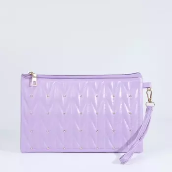 Сумка-клатч на молнии, цвет сиреневый