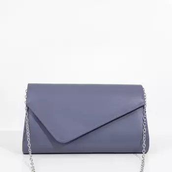 Сумка-клатч вечерняя на магните, на цепочке, однотонная, сиреневая