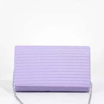 Сумка-клатч на клапане, цвет сиреневый