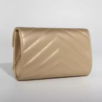 Сумка-клатч на клапане, цвет золотой