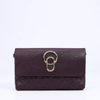Сумка женская кросс-боди на магните, 24614 см, с золотистой фурнитурой, фиолетовая