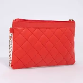 Сумка-клатч на молнии, цвет красный