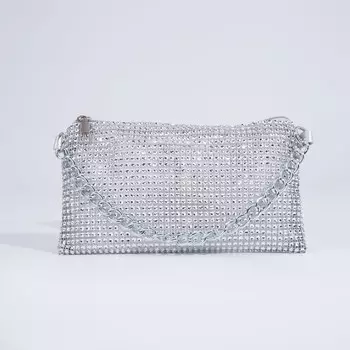 Сумка-клатч на молнии, цвет серый