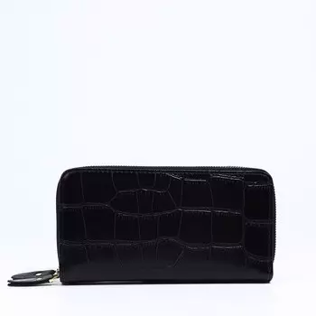 Кошелёк женский на молниях, цвет чёрный