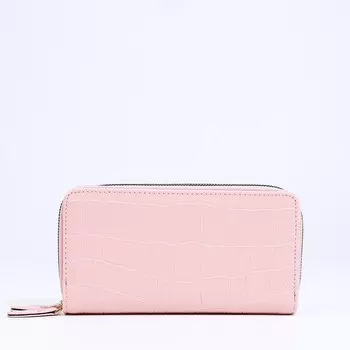 Кошелёк женский на молниях, цвет розовый