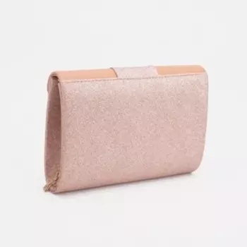 Сумка-клатч, отдел на клапане, цвет бежевый