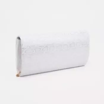 Сумка-клатч, отдел на клапане, цвет серый