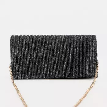 Сумка-клатч, отдел на клапане, цвет тёмно-серый