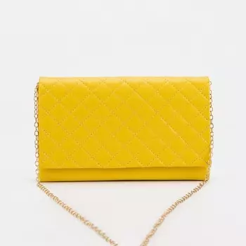 Сумка-клатч на магните, цвет жёлтый